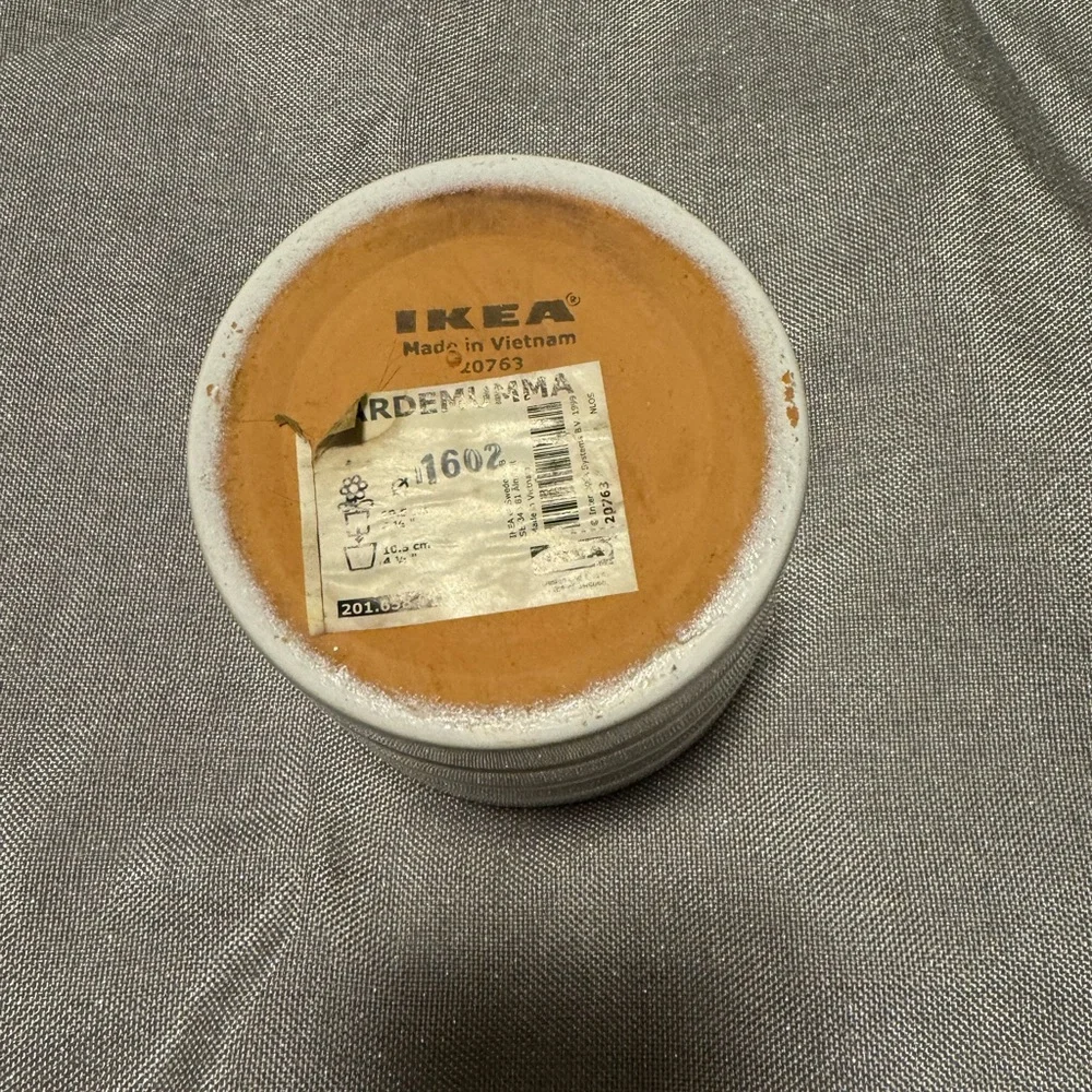 IKEA White Ceramic Planter 1602 Rare